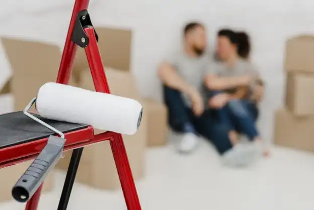 paint-roller-ladder | painting services | arab maintenance